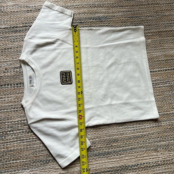 Miu Miu White Short Sleeve Tee - Picture 7 of 8